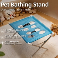 Support de bain pliable pour animaux de compagnie avec système de contention multi-ports, table de toilettage pour chiens et chats de petite et moyenne taille, usage domestique, vente en gros