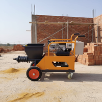 Machine à projeter le ciment et le mortier, machine de sablage pour murs extérieurs, mini-pleinière à pulvérisation rapide avec sortie de coulis uniforme