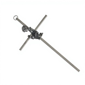 Baptême croix métal jeune garçon Figure fabriqué à la main décoration suspendue croix murale - Product Image 3