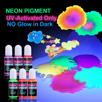 TIMESRUI12 Couleurs Opaque Fluorescent Résine Colorant Néon Résine Époxy Colorant Néon Réactif UV pour la Fabrication de Bijoux, Bricolage Artisanat