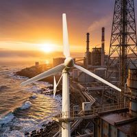 Éolienne 20 kW pour l'électrification rurale des villages, démarrage à 2,5 m/s, rotor de 9,5 m, 3 pales en PRV, 220 V/380 V, PMSM, IP54, 20 ans de garantie
