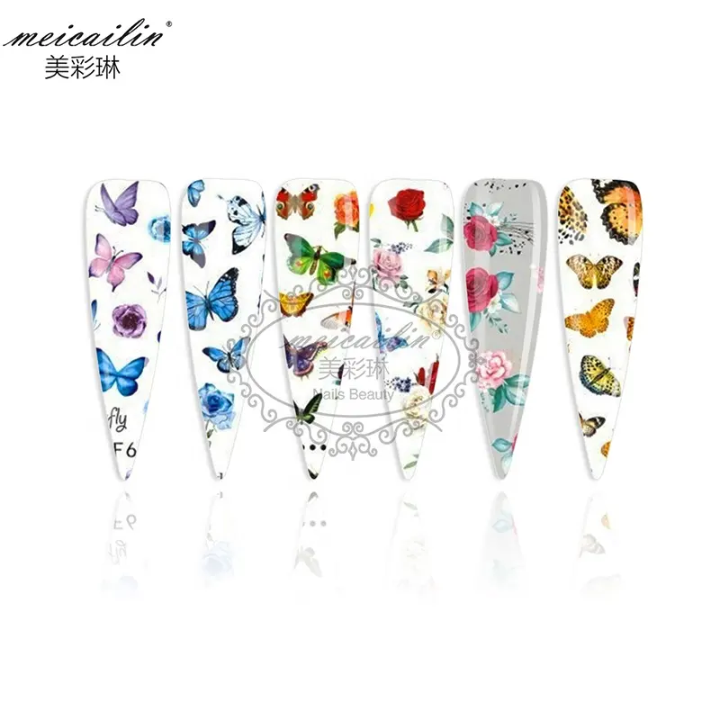 Wholesale Product Butterfly And Flower Nail Art Sticker For Nail Supplier