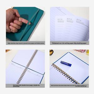 X515-1 Custom Eco-Friendly PP Cover <b>Spiral</b>-<b>Bound</b> Journal 200 Pages Reusable Promotional <b>Notebook</b> - Product Image 3