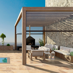 <span class=keywords><strong>Pergola</strong></span> <span class=keywords><strong>bioclimatique</strong></span> moderne intelligente électrique rétractable en aluminium imperméable pour extérieur, toit à lames orientables, cour, jardin, loisirs - Product Image 5