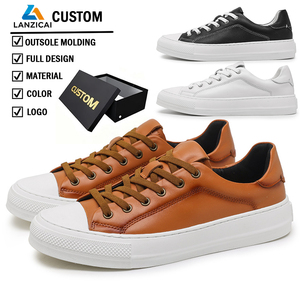 Sneakers Basse in Pelle Minimaliste Classiche Casual Impermeabili con Lacci in Pelle Bovina di Prima Qualità Scarpe da Skate Personalizzate da <span class=keywords><strong>Uomo</strong></span> - Product Image 1