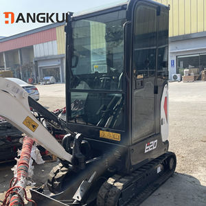 Mini-excavatrice sur chenilles E20 d'occasion de 2 tonnes à vendre, 95% neuve, avec certification EPA CE, excavatrice hydraulique d'origine E20 - Product Image 3