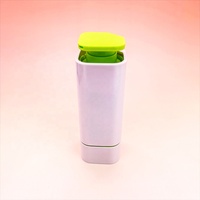 Flacon cosmétique blanc vide sans air 30 ml, flacons en plastique carrés avec pompe à lotion