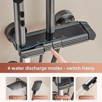 Mejor Vendido en Stock: Conjunto de Ducha Termostática con Teclado de Piano, 4 Modos, 4 Salidas, Rociador Suave, Cromado - El Favorito de Europa y América
