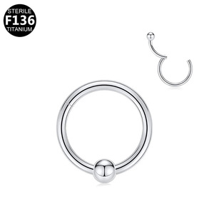 Anneau de nez en titane en forme de lune F136 stérile pour bijoux de piercing unisexe - Product Image 1