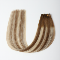 Extensiones de Cabello Ruso de Alta Calidad con Color Ombre Balayage, Trama Genius, Teñidas, Super Finas, Invisibles, Doble Trama
