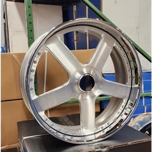 Jantes Concaves Profondes en Alliage Forgé Sur Mesure 2/3 Pièces à Capot Flottant Chromé Argent Brossé 20 21 22 23 <span class=keywords><strong>24</strong></span> 26 Pouces avec Volant - Product Image 1
