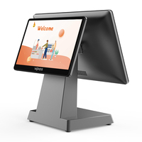 Terminal Punto de Venta (TPV) Todo en Uno de Grado Industrial OEM ODM con Pantalla Dual de 15.6 Pulgadas para Comercio y Restaurantes, Hardware con Intel Core I3/i5 y Windows