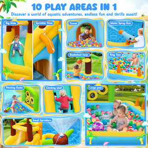 Château gonflable pour enfants FBSPORT, châteaux gonflables et toboggans aquatiques <span class=keywords><strong>pas</strong></span> chers, équipement de terrain de jeu intérieur pour enfants - Product Image 2