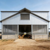 Bâtiment Agricole en Structure Métallique, Étable à Vaches, Enclos à Moutons, Hangar pour Bovins, Porcherie, Poulailler, Préfabriqué