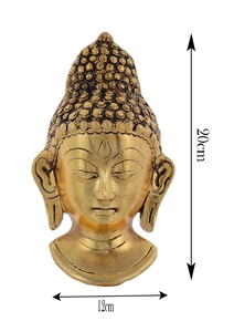 Escultura de Cabeza de Buda en Latón Hecha a Mano, Decoración Zen Asiática para el Hogar, Adorno de Mesa, Pieza de Arte para Sala de Estar, 100% Hecho a Mano - Product Image 5
