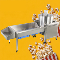 Machine à popcorn électrique à gaz entièrement automatique en acier inoxydable Machine à popcorn au caramel commerciale à vendre
