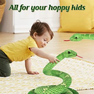 Serpiente de peluche, juguete de peluche, serpiente de peluche realista para regalo de cumpleaños, fiesta, serpiente, juguete de peluche verde - Product Image 5