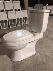 Set Sanitario Economico in Stile Arabo, WC in Ceramica a Due <span class=keywords><strong>Pezzi</strong></span> con Colonna, Lavabo Economico - Product Image 3