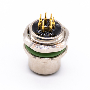 Connecteur M12 8 broches femelle A codé, montage sur panneau droit, filetage PG9, IP67, prise de signal - Product Image 3