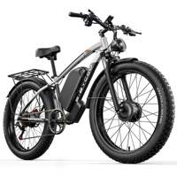 Vélo de montagne à double moteur 4000W, 7 vitesses, cadre en aluminium, pneus tout-terrain 24*4'', freins à disque hydrauliques, 52V 32Ah