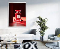Boîte à lumière LED en verre trempé pour intérieur, cadre en aluminium fin de 30 mm, cadre d'affichage publicitaire à changement latéral
