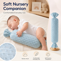 Coussin pour nouveau-né personnalisable aux couleurs vives, en peluche Minky 3D, rembourrage en tube doux, pour dormir sur le côté
