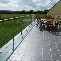 Système de balustrade en verre et acier inoxydable pour terrasse de villa, balcon, rénovation extérieure