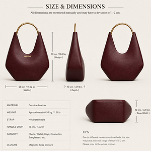 Sac à main structuré pour femme, forme croissant, aspect cuir, poignée métallique, élégant sac à bandoulière, sac à main quotidien tendance pour le travail - Product Image 5
