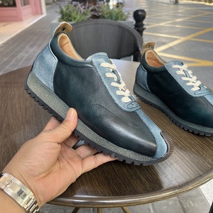 Zapatos Casuales de Hombre Estilo <span class=keywords><strong>Forrest</strong></span> <span class=keywords><strong>Gump</strong></span>, con Aumento de Altura, Retro, Hechos a Mano, de Cuero Vacuno Genuino, con Suela Gruesa y Suave, para Primavera y Otoño - Product Image 4