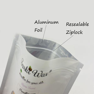 Custom Printed Matte White Foil Bath Salts Packaging Zip Lock Bath Salt Body Scrub Standing Pouch Resealable Stand up Pouches - Product Image 5