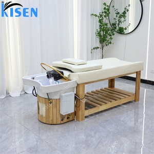 เตียงสระผมพร้อมเครื่องอบไอน้ำสำหรับร้านเสริมสวย KISEN รุ่น Head Massage Salon Spa  ฐานไม้ สำหรับร้านตัดผม - Product Image 6