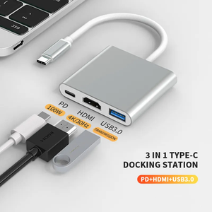 Adaptador Hub 3 en 1 Tipo C, USB C a HDTV Compatible, USB-C a USB 3.0, Dock Hub, Convertidor Tipo C a <span class=keywords><strong>HDMI</strong></span> - Product Image 3