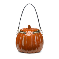 Nouveau Sac à Bandoulière pour Femme, Thème Citrouille d'Halloween, avec Tête de Squelette Amusante et Fermeture Éclair, Sac Designer