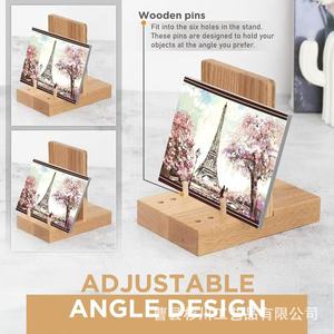 Wooden <b>Desktop</b> Easel Sc-5.15 Single Layer Display Stand For Books Posters Decorations - Product Image 4