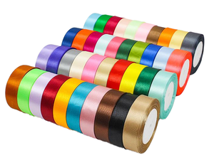 Manufacturers Wholesale 2.5CM 25CM Eco-Friendly 100% Polyester Satin <b>Ribbon</b> 25 yard per roll for Garment Gift Packaging - Product Image 1