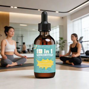 Gotas de Apoyo Digestivo <span class=keywords><strong>19</strong></span> en 1 de Marca Privada con Extractos Herbales, Enzimas de Fibra, Suplemento Líquido para la Salud Intestinal - Product Image 1
