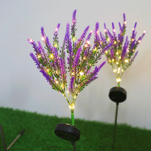Luz Solar LED de Lavanda para Decoración de Jardín, Estaca para Césped, Iluminación de Paisaje Impermeable con Energía Solar - Product Image 1