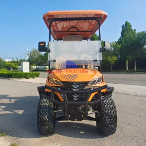 รถกอล์ฟไฟฟ้าปรับแต่งได้ 7-8 ที่นั่ง แบตเตอรี่ลิเธียม 72V โครงสร้างโลหะแบบแบน มอเตอร์ AC 5KW ระยะทางวิ่ง 70-90 กม. ความเร็ว 50-70 กม./ชม. - Product Image 1