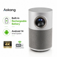 Projecteur intelligent portable de qualité professionnelle, Android 14, ventilateur de refroidissement silencieux, batterie intégrée, WiFi 6, mise au point électrique, vidéo