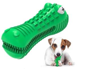 Spazzolino per cani Stick per masticatori aggressivi per la pulizia dei denti per animali domestici cura dentale cigolante cane masticare giocattolo dal suono durevole cane molare Stick - Product Image 1