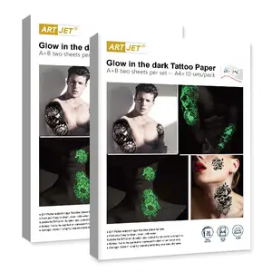 2025 grosir stiker tato sementara untuk pria wanita anak-anak seni tubuh lengan kosong cetak tato kertas Transfer Inkjet
