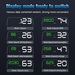 เครื่องมือวินิจฉัยรถยนต์รุ่นใหม่ขายดี HUD C500 OBD2 สมาร์ทเกจ คอมพิวเตอร์ในรถยนต์ จอแสดงผลบนกระจกหน้ารถ แสดงความเร็ว - Product Image 3