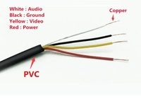 Cable Adaptador de Extensión de Conector de Aviación M12 de 4 Pines Macho Hembra a BNC DC RCA Macho Hembra para Cámara de Seguridad CCTV
