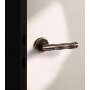 Serratura di Lusso Moderna per Porte, Maniglia in Ottone di Alta Qualità, Elegante e Resistente per Porte in Legno di Bagno, Sala da Pranzo, Condominio - Product Image 3