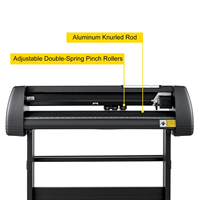 Plotter de Corte de Vinilo de 28 Pulgadas (720 mm) con Alimentación Máxima de Papel, Software para Windows, 3 Cuchillas y Pantalla LCD