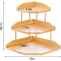 Petit espace polyvalent 3 niveaux support d'angle en bois salle de bain présentoir douche étagère salon cuisine meubles utilisation des plantes