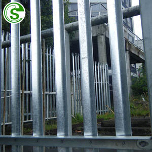 Clôture en palissade en fer lourd de 6 pieds, revêtement en poudre vert foncé, design anti-effraction - Product Image 6