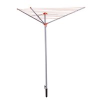 Séchoir de camping pliable à 4 bras télescopique en métal et plastique en forme de parapluie pour sécher les vêtements