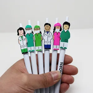 School Pens Ballpoint Cheap Promotional Novelty Shape Cute Cartoon Kids School Plastic Ballpoint Pens