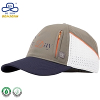 Gorras de Béisbol al por Mayor con Bordado 3D, de Secado Rápido, de Poliéster, Nailon y Algodón, para Playa y Actividades al Aire Libre, con Bolsillo